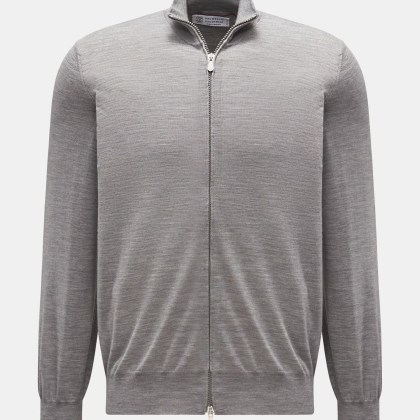 Brunello Cucinelli - Herren - Strickjacke grau meliert Brunello Cucinelli - Herren - Strickjacke grau meliert