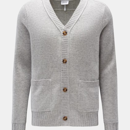 FTC - Herren - Cashmere Cardigan hellgrau meliert FTC - Herren - Cashmere Cardigan hellgrau meliert