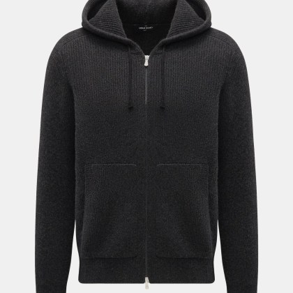 Gran Sasso - Herren - Cashmere Strickjacke dunkelgrau Gran Sasso - Herren - Cashmere Strickjacke dunkelgrau