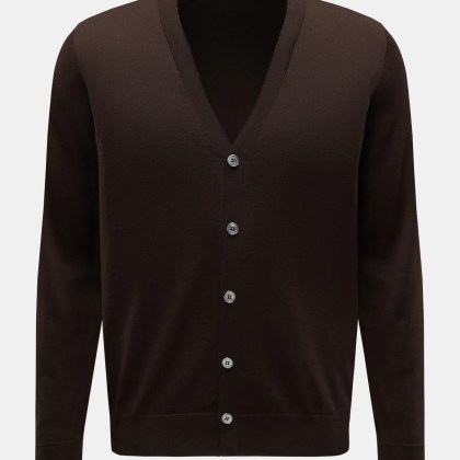 Drumohr - Herren - Merino Cardigan dunkelbraun Drumohr - Herren - Merino Cardigan dunkelbraun