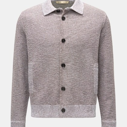Maurizio Baldassari - Herren - Cardigan braun/weiß meliert Maurizio Baldassari - Herren - Cardigan braun/weiß meliert