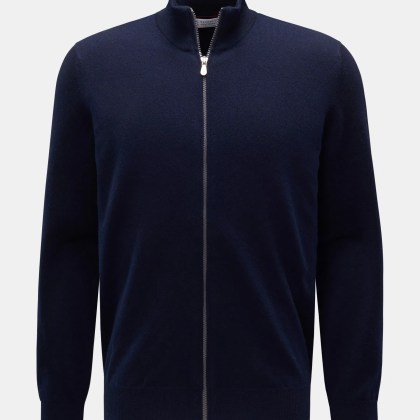 Brunello Cucinelli - Herren - Cashmere Strickjacke navy Brunello Cucinelli - Herren - Cashmere Strickjacke navy