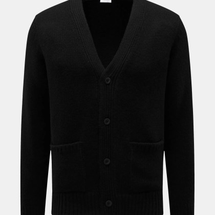 04651/ A trip in a bag - Herren - Cashmere Cardigan schwarz 04651/ A trip in a bag - Herren - Cashmere Cardigan schwarz