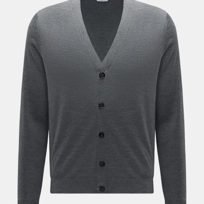 von Braun - Herren - Merino Cardigan grau meliert von Braun - Herren - Merino Cardigan grau meliert