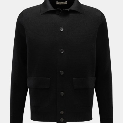 Filippo de Laurentiis - Herren - Merino Cardigan schwarz Filippo de Laurentiis - Herren - Merino Cardigan schwarz