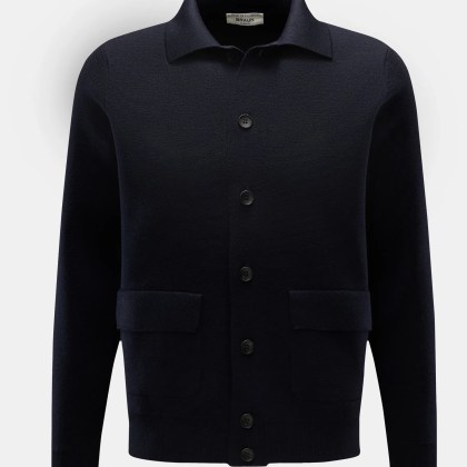 Filippo de Laurentiis - Herren - Merino Cardigan navy Filippo de Laurentiis - Herren - Merino Cardigan navy