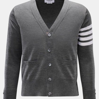 Thom Browne - Herren - Cardigan dunkelgrau meliert Thom Browne - Herren - Cardigan dunkelgrau meliert