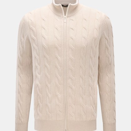 Gran Sasso - Herren - Cashmere Strickjacke sand Gran Sasso - Herren - Cashmere Strickjacke sand