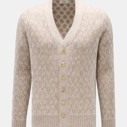 Piacenza 1733 - Herren - Cardigan hellbraun/beige gemustert Piacenza 1733 - Herren - Cardigan hellbraun/beige gemustert