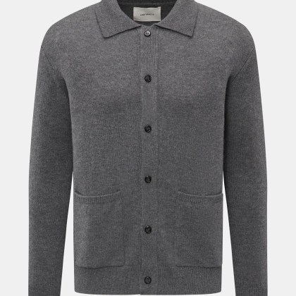 Lisa Yang - Herren - Cashmere Cardigan %27Maximilian%27 grau meliert Lisa Yang - Herren - Cashmere Cardigan %27Maximilian%27 grau meliert