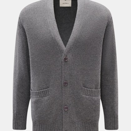 Lisa Yang - Herren - Cashmere Cardigan %27Wilson%27 grau meliert Lisa Yang - Herren - Cashmere Cardigan %27Wilson%27 grau meliert