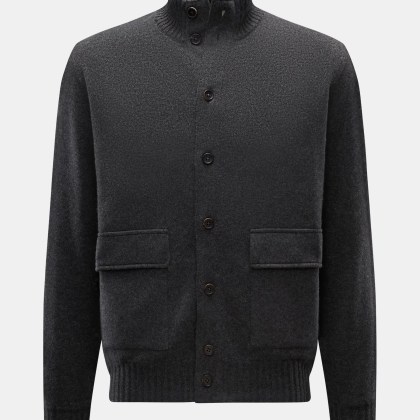 Fioroni - Herren - Cashmere Cardigan dunkelgrau meliert Fioroni - Herren - Cashmere Cardigan dunkelgrau meliert