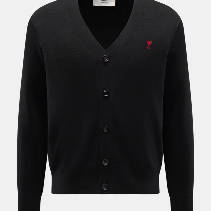 Ami Paris - Herren - Merino Cardigan schwarz Ami Paris - Herren - Merino Cardigan schwarz