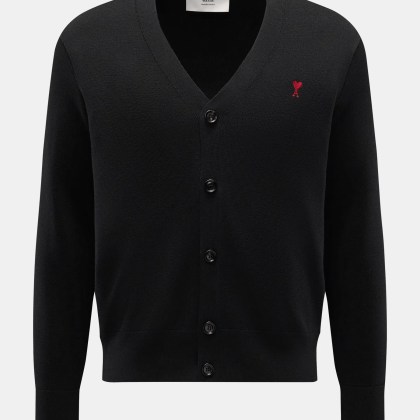 Ami Paris - Herren - Merino Cardigan schwarz Ami Paris - Herren - Merino Cardigan schwarz
