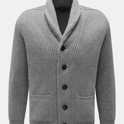 Fedeli - Herren - Cashmere Cardigan %27Terminillo%27 grau meliert Fedeli - Herren - Cashmere Cardigan %27Terminillo%27 grau meliert