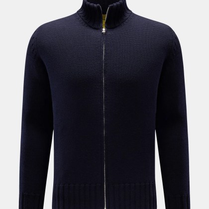B.F. Knitwear - Herren - Merino Strickjacke navy B.F. Knitwear - Herren - Merino Strickjacke navy
