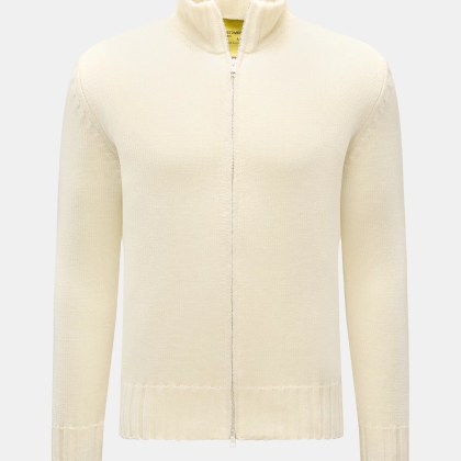 B.F. Knitwear - Herren - Merino Strickjacke creme B.F. Knitwear - Herren - Merino Strickjacke creme