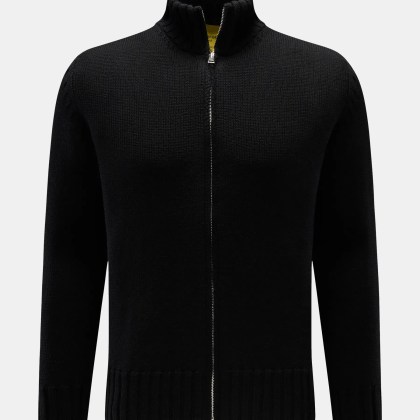 B.F. Knitwear - Herren - Merino Strickjacke schwarz B.F. Knitwear - Herren - Merino Strickjacke schwarz