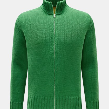 B.F. Knitwear - Herren - Merino Strickjacke grün B.F. Knitwear - Herren - Merino Strickjacke grün