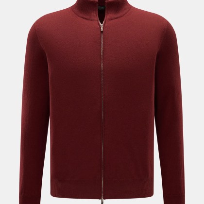 Colombo - Herren - Cashmere Strickjacke dunkelrot Colombo - Herren - Cashmere Strickjacke dunkelrot