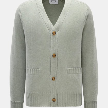 FTC - Herren - Cashmere Cardigan graugrün FTC - Herren - Cashmere Cardigan graugrün