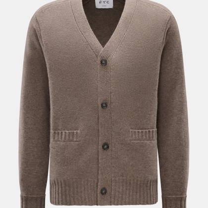 FTC - Herren - Cashmere Cardigan graubraun FTC - Herren - Cashmere Cardigan graubraun