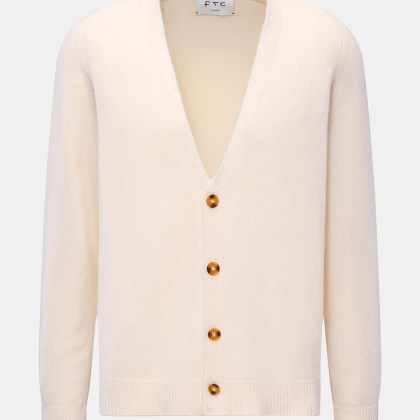 FTC - Herren - Cashmere Cardigan creme FTC - Herren - Cashmere Cardigan creme