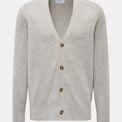 FTC - Herren - Cashmere Cardigan grau meliert FTC - Herren - Cashmere Cardigan grau meliert