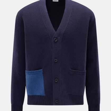 04651/ A trip in a bag - Herren - Cardigan navy 04651/ A trip in a bag - Herren - Cardigan navy
