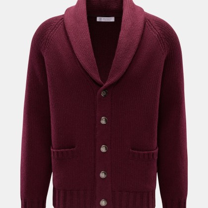Brunello Cucinelli - Herren - Cashmere Cardigan bordeaux Brunello Cucinelli - Herren - Cashmere Cardigan bordeaux