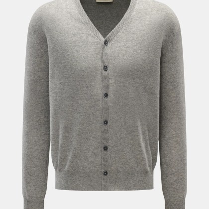 Bruno Manetti - Herren - Cashmere Cardigan grau meliert Bruno Manetti - Herren - Cashmere Cardigan grau meliert