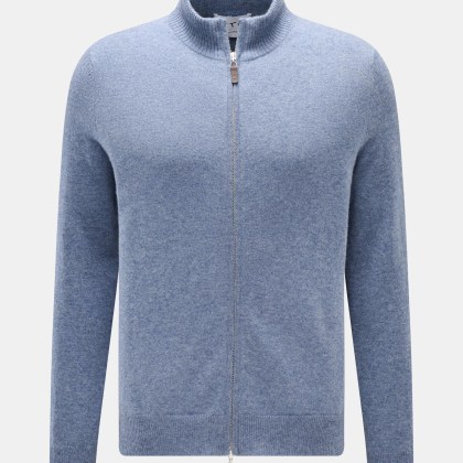 FTC - Herren - Cashmere Strickjacke rauchblau meliert FTC - Herren - Cashmere Strickjacke rauchblau meliert