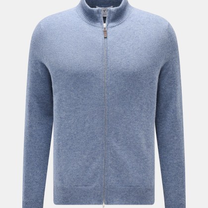 FTC - Herren - Cashmere Strickjacke rauchblau meliert FTC - Herren - Cashmere Strickjacke rauchblau meliert
