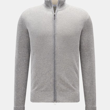 von Braun - Herren - Cashmere Strickjacke grau meliert von Braun - Herren - Cashmere Strickjacke grau meliert