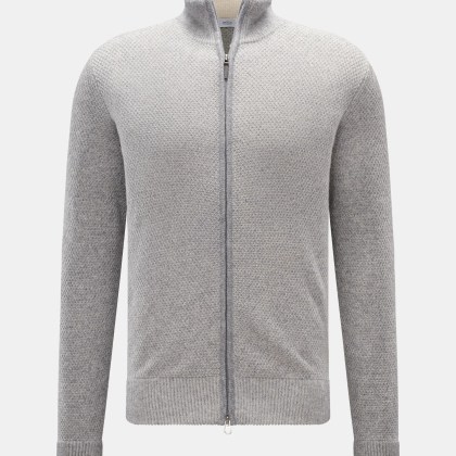 von Braun - Herren - Cashmere Strickjacke grau meliert von Braun - Herren - Cashmere Strickjacke grau meliert