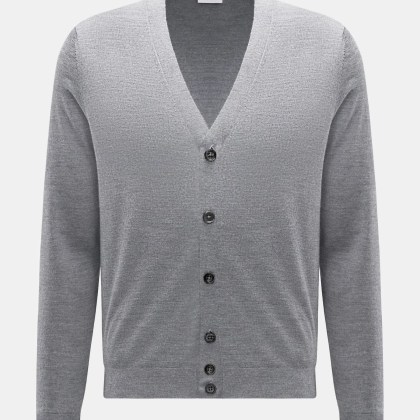 von Braun - Herren - Merino Cardigan grau meliert von Braun - Herren - Merino Cardigan grau meliert