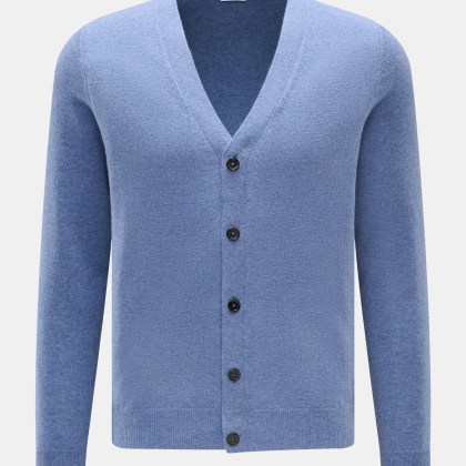 von Braun - Herren - Cashmere Cardigan blau meliert von Braun - Herren - Cashmere Cardigan blau meliert