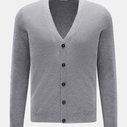 von Braun - Herren - Cashmere Cardigan grau meliert von Braun - Herren - Cashmere Cardigan grau meliert