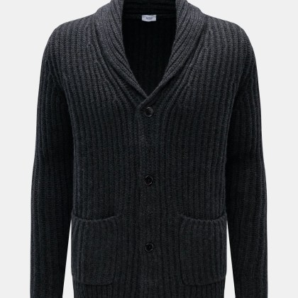 von Braun - Herren - Cashmere Cardigan anthrazit meliert von Braun - Herren - Cashmere Cardigan anthrazit meliert