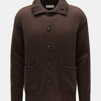 Piacenza 1733 - Herren - Cashmere Cardigan dunkelbraun Piacenza 1733 - Herren - Cashmere Cardigan dunkelbraun