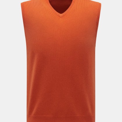 von Braun - Herren - Cashmere Pullunder orange von Braun - Herren - Cashmere Pullunder orange