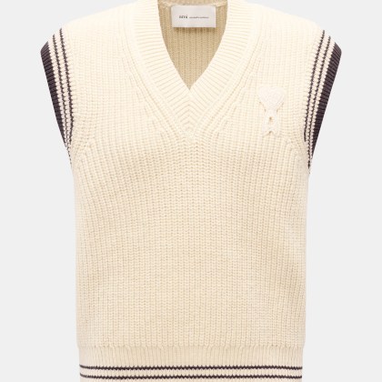 Ami Paris - Herren - V-Neck Pullunder sand Ami Paris - Herren - V-Neck Pullunder sand