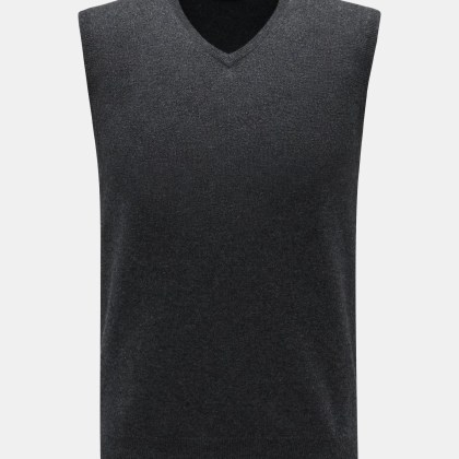 von Braun - Herren - Cashmere Pullunder anthrazit von Braun - Herren - Cashmere Pullunder anthrazit