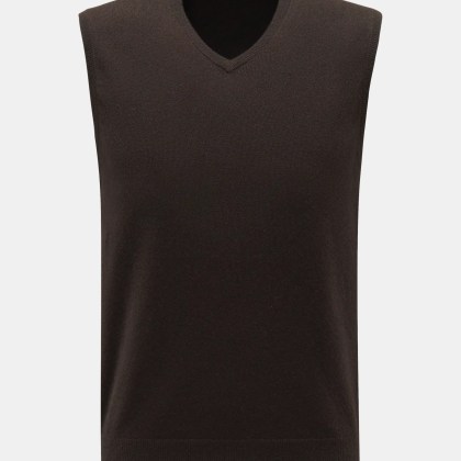 von Braun - Herren - Cashmere Pullunder dunkelbraun von Braun - Herren - Cashmere Pullunder dunkelbraun