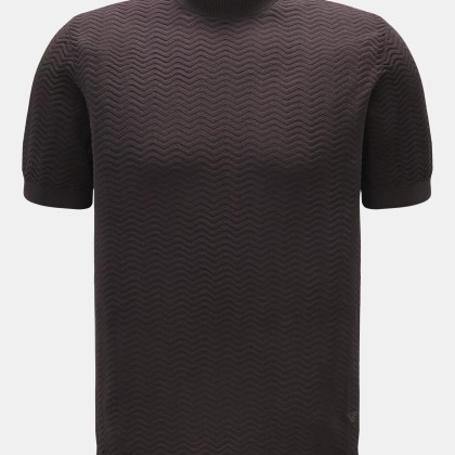 Emporio Armani - Herren - Kurzarmpullover dunkelgrau Emporio Armani - Herren - Kurzarmpullover dunkelgrau