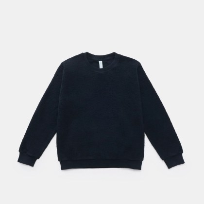 04651/ A trip in a bag - Herren - Kinder Fleece-Rundhals-Sweatshirt %27Oyster Kids PF Crew%27 navy 04651/ A trip in a bag - Herren - Kinder Fleece-Rundhals-Sweatshirt %27Oyster Kids PF Crew%27 navy