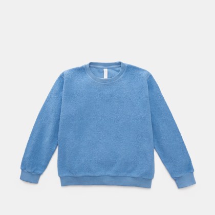 04651/ A trip in a bag - Herren - Kinder Fleece-Rundhals-Sweatshirt %27Oyster Kids PF Crew%27 rauchblau 04651/ A trip in a bag - Herren - Kinder Fleece-Rundhals-Sweatshirt %27Oyster Kids PF Crew%27 rauchblau