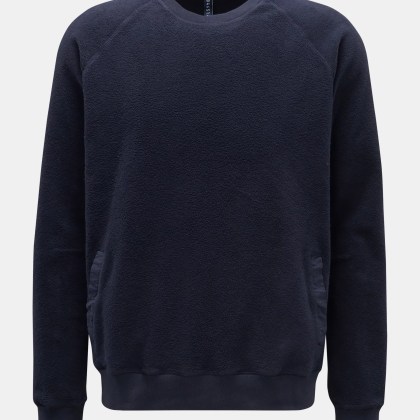 04651/ A trip in a bag - Herren - Fleece-Rundhals-Sweatshirt %27PF Crew%27 navy 04651/ A trip in a bag - Herren - Fleece-Rundhals-Sweatshirt %27PF Crew%27 navy