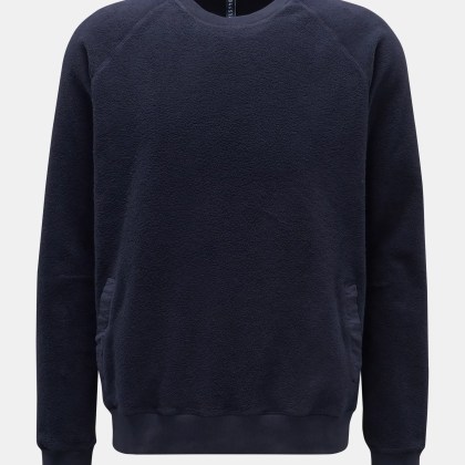 04651/ A trip in a bag - Herren - Fleece-Rundhals-Sweatshirt %27PF Crew%27 navy 04651/ A trip in a bag - Herren - Fleece-Rundhals-Sweatshirt %27PF Crew%27 navy