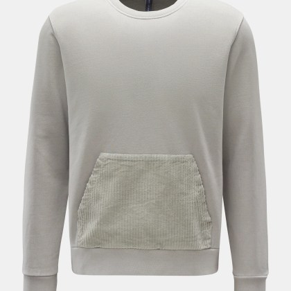 04651/ A trip in a bag - Herren - Rundhals-Sweatshirt %27Cord Crew%27 hellgrau 04651/ A trip in a bag - Herren - Rundhals-Sweatshirt %27Cord Crew%27 hellgrau